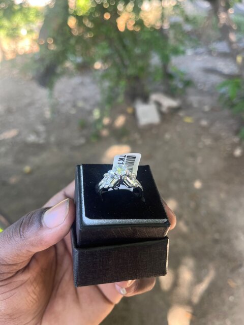Silver Engagement And Wedding Rings