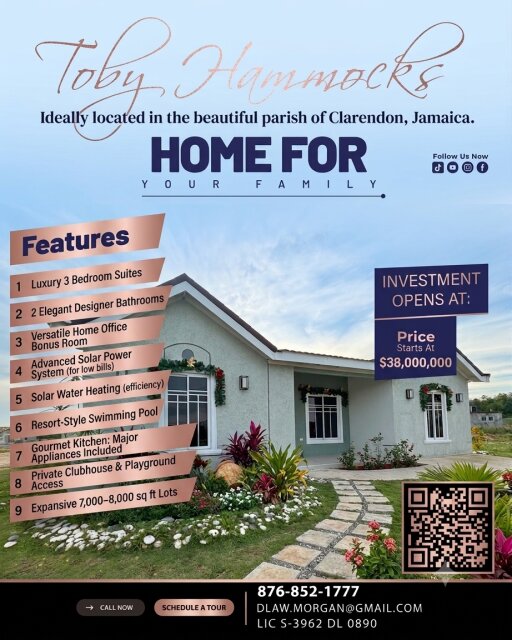 3 Bedrooms 2 Baths For Sale In Gated Community Houses Toby Heights, Clarendon