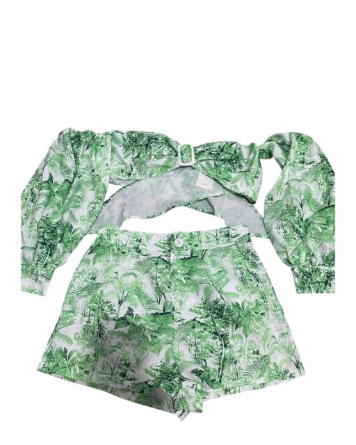 Two Piece Shorts Set Women's Clothes Portmore