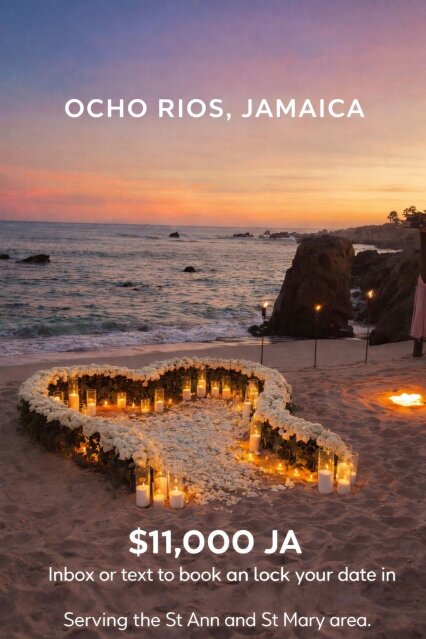Romantic Beach Proposal Setup Other Market Ocho Rios