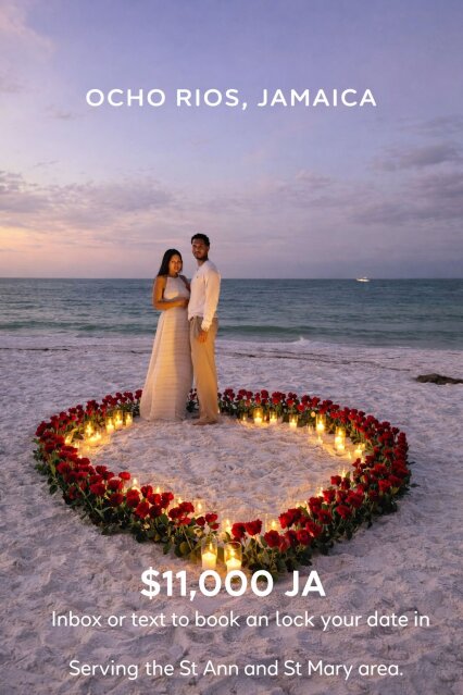Romantic Beach Proposal Setup