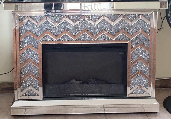 Glass Electrical Fireplace Or Tv Stand Entertainment Centers Cherry Gardens