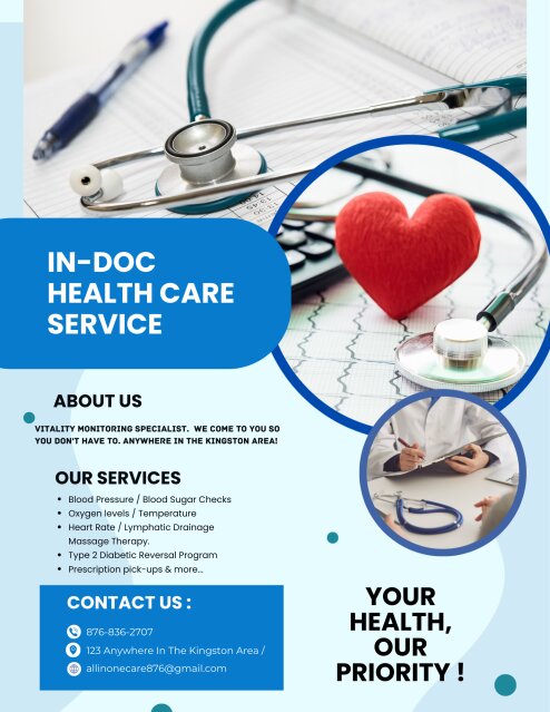 WE COME TO YOU SO THAT YOU DON'T HAVE TO! Healthcare Services Kingston