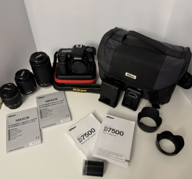 Nikon D7500 DSLR Camera With 18-55mm, 55-200mm Cameras Cedar Valley