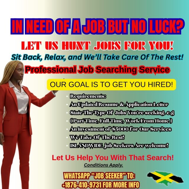GET Help Landing A Job Full Time Jobs ISLANDWIDE, Portland, Ocho Rios, KGN
