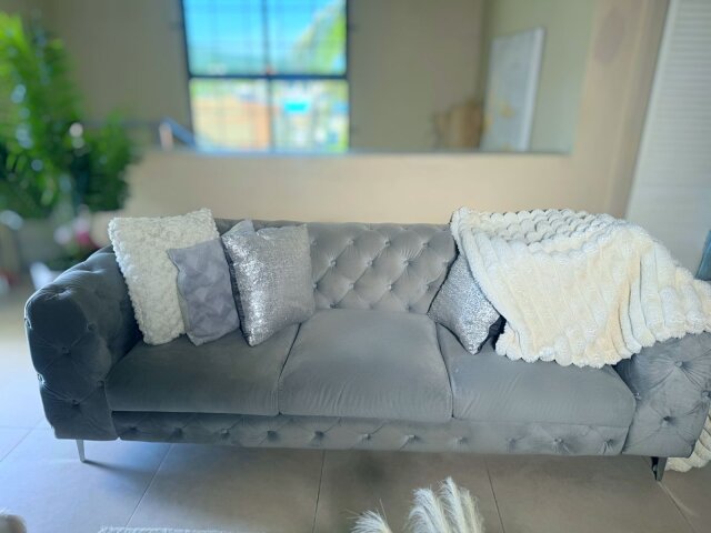 Modern Velvet Sofa Set