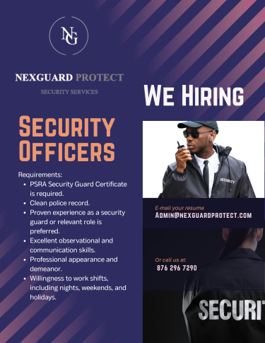 Armed And Unarmed Security Guards In Kingston  Full Time Jobs Kingston