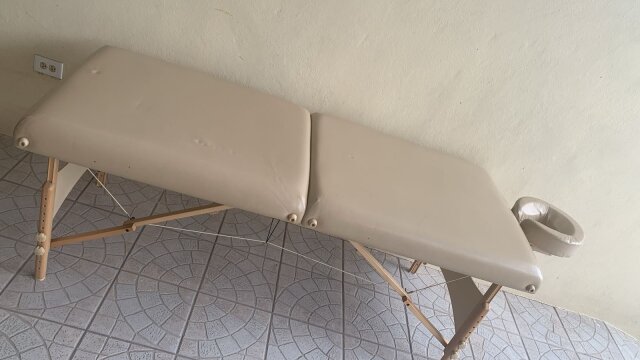 PORTABLE MASSAGE BED And GLASS SHOWCASE Tables & Desks Greater Portmore