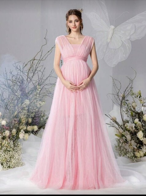Pink Maternity Dress