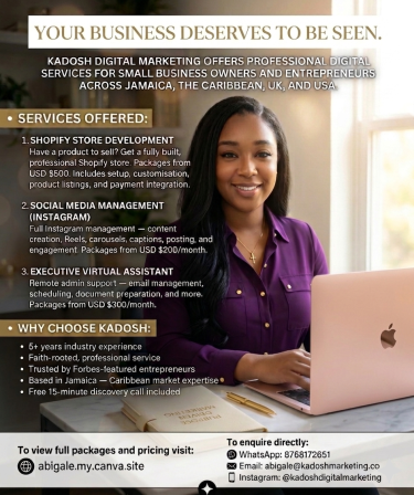 DIGITAL MARKETING SERVICES — JAMAICA & CARIBBEAN Full Time Jobs Remote