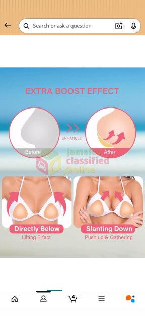 Sticky Bra Push Up Inserts Set  With Nipple Covers