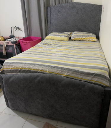 Grey Queen Size Bed Frame 