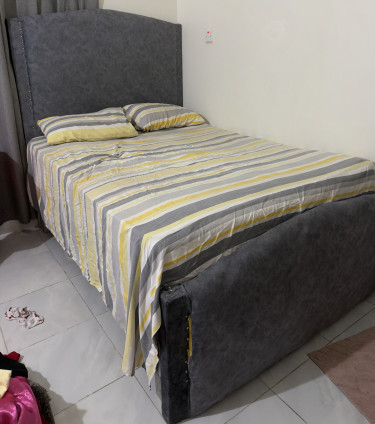 Grey Queen Size Bed Frame 