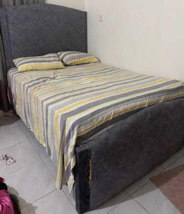 Grey Queen Size Bed Frame  Beds Portmore 