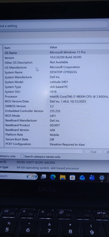 DELL CORE I7 9th Gen LAPTOP 