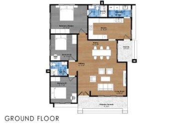 3 Bedroom Home Gated Concept Area