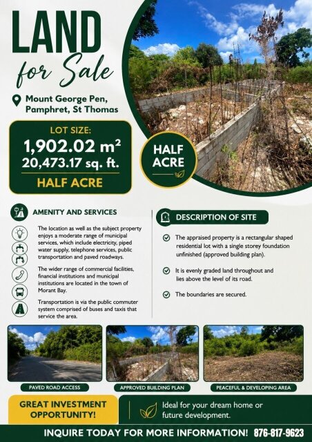 Half Acre Of Land Land Pamphret