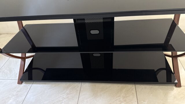 3 Tier Tempered Glass Tv Stand