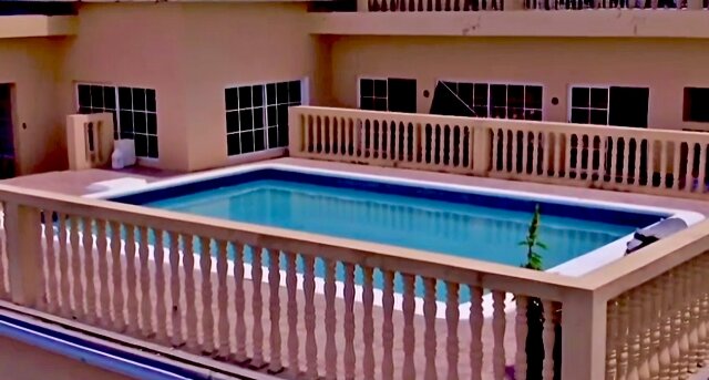 Airbnb One Bedroom With Pool And Living Area