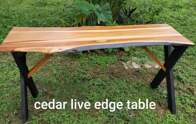 Cedar Live Edge Natural Table