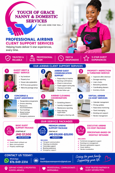 Airbnb Support Management-Available To All AIRBNB  Airbnb & Hotels Kingston And St Catherine 