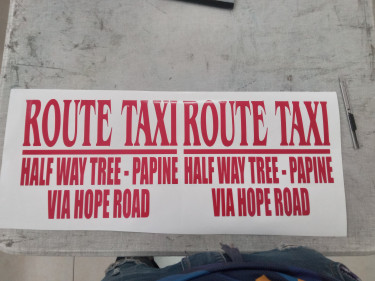 Hackney Carriage, Routes, Laden Weight Other Market Red Hills