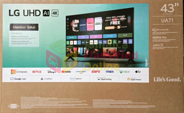 New 43 Inch LG TV TV Vineyard Town