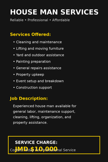 Professional Houseman House Keeping Services St.james