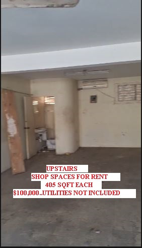 2 SHOP SPACES FOR RENT 405 SQFT EACH  Commercial Montego Bay