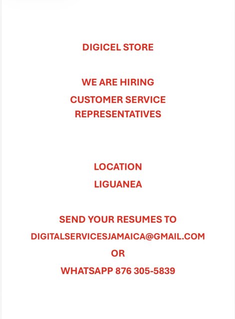 Customer Service Full Time Jobs Liguanea