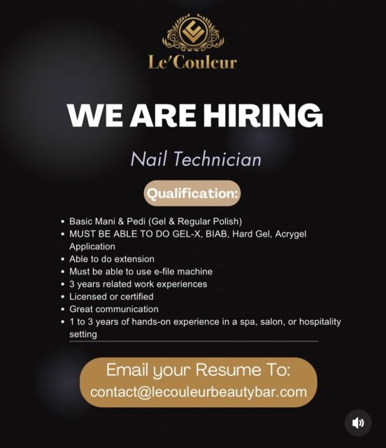 Nail Technician Skin Care 6 Haining Road  Unit B
