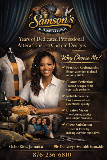 For All Your Photograph Cushions & More Tailor & Dressmaking Services Ocho Rios