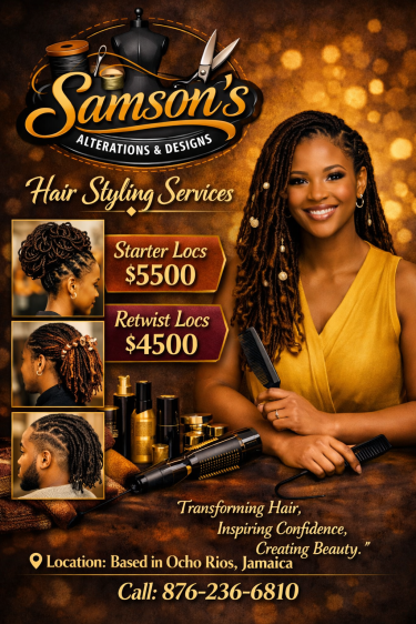 Starter Locs ($5500) & Retwist ($4500) Hairstyles Salon & Spa Ocho Rios