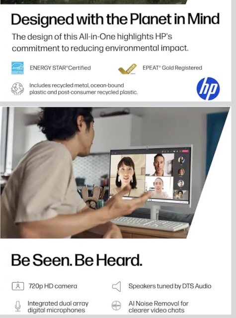All In One 22inch  HP Computer