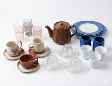 18pc Premium Vintage Ceramic Teapot & Dinnerware S Decorations 17,500