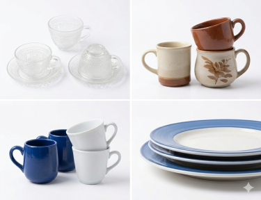 18pc Premium Vintage Ceramic Teapot & Dinnerware S