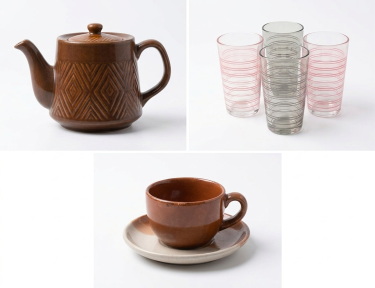 18pc Premium Vintage Ceramic Teapot & Dinnerware S