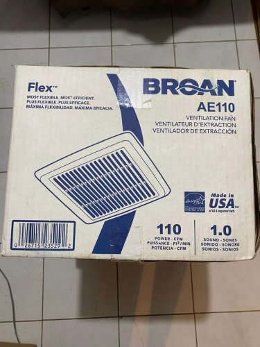 Brand New Broan AE110 Ventilation Fan Fans Treasure Beach