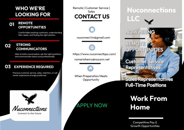 Remote Customer Service & Sales Rep Full Time Jobs Work From Home