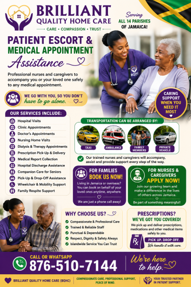 Patient Escort, Companion Care & Medical Appoint Part Time Jobs Kingston
