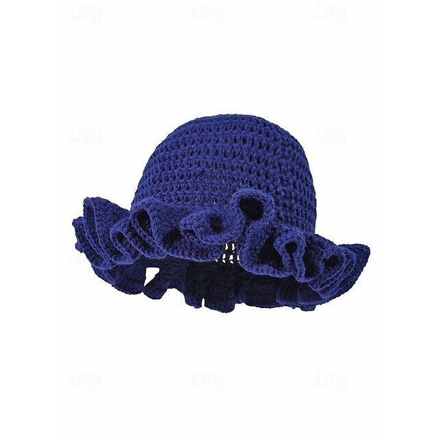 Crochet Ruffle Hat Women's Clothes Constant Spring