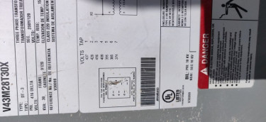 30 KVA 3 PHASE TRANSFORMER 