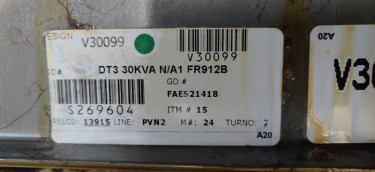 30 KVA 3 PHASE TRANSFORMER 