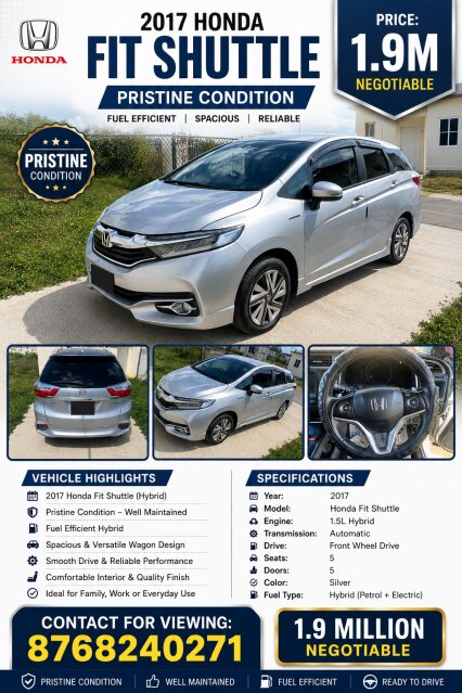 2017 Honda Fit Shuttle Cars Portmore