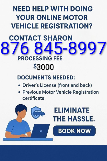 Electronic Motor Vehicle Registration Renewal  Other Market Portmore 