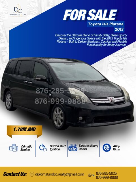 2013 Toyota Isis Platana Cars Southfield