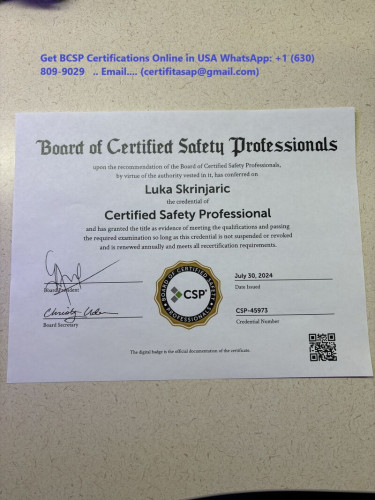 Buy OSHA, NEBOSH, BCSP, And Safety Certifications  Car Safety Seats 12000