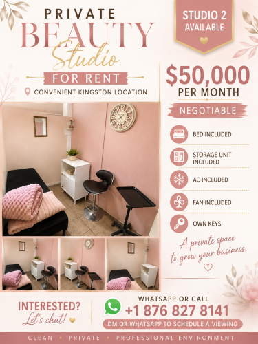 Private Beauty Studio For Rent – Ideal For Lash Te Shops & Booths Off Constant Spring Road Kingston 