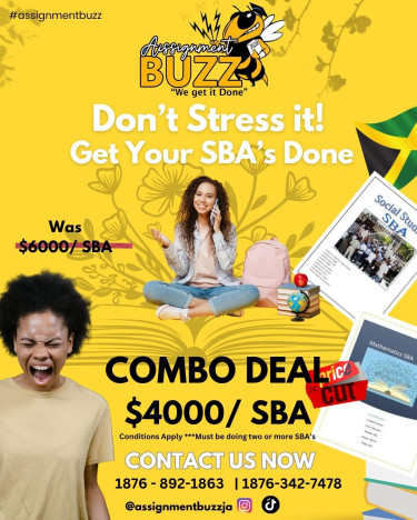 We Do SBA's  $6000 Whatsapp Us 1876-892-1863