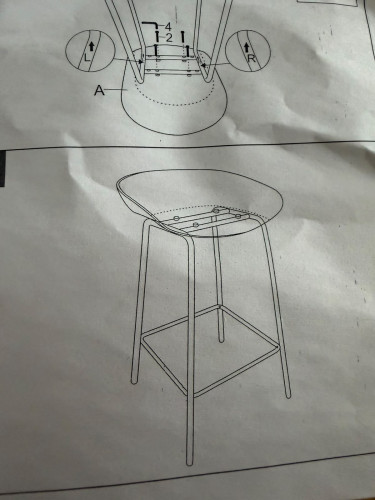 Four Piece Acrylic Bar Stool Set 